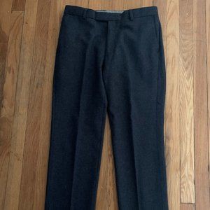 Charles Tyrwhitt Slim Navy Flannel Trousers